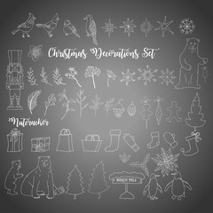 Christmas decoration set with Nutcracker