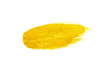 Naklejka premium gold paint smear stroke stain. Abstract gold glittering textured art illustration