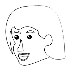 cartoon woman icon