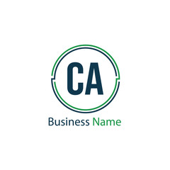 Initial Letter CA Logo Template Design