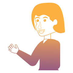 cartoon woman icon