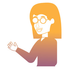 cartoon woman icon