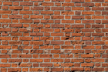 Red brick wall texture image.