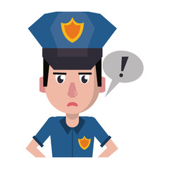 Police profile cartoon