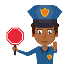 Police profile cartoon