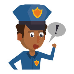 Police profile cartoon