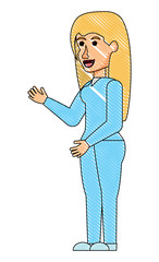 cartoon woman icon