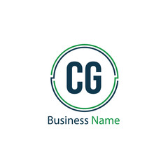 Obraz premium Initial Letter CG Logo Template Design