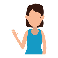 beautiful and young woman character