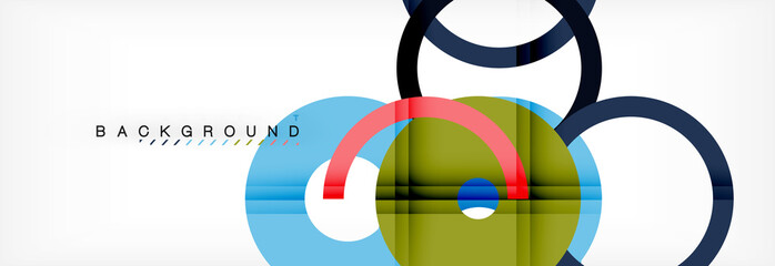 Geomtric modern backgrounds, rings abstract template