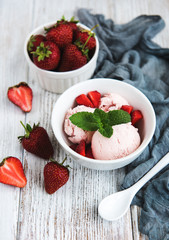 Strawberry ice cream