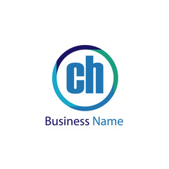 Initial Letter CH Logo Template Design