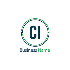 Initial Letter CI Logo Template Design