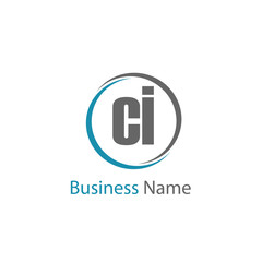 Initial Letter CI Logo Template Design