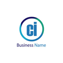 Initial Letter CI Logo Template Design