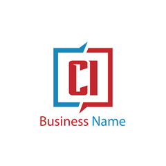 Initial Letter CI Logo Template Design