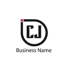 Initial Letter CJ Logo Template Design