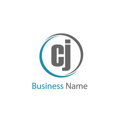 Initial Letter CJ Logo Template Design