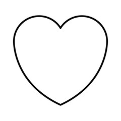 heart love symbol in black and white