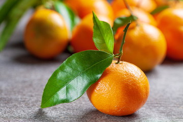 Fresh juicy clementine mandarins, winter time fruits. © cegli