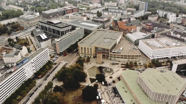 Rising high over Chemnitz in Saxony.