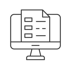 document on computer desktop screen, education or business concept