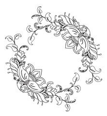 Floral ornament in the style of mehendi
