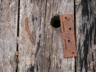old wooden door with lock
