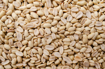peeled peanuts for background