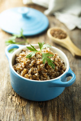 Homemade buckwheat porridge, or Russian kasha