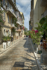 Gasse in Korfu Stadt Griechenland