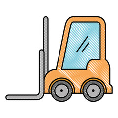 forklift vehicle isolated icon