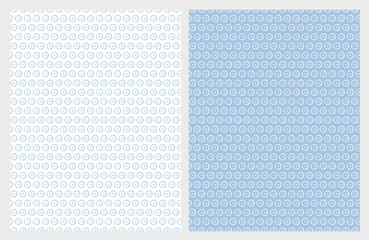 Delicate Hand Drawn Floral Vector Patterns. Abstract Flowers. Blue and White Background. Cute Simple Design. 