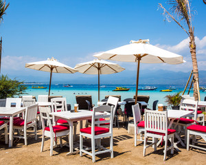 Beach Umbrella in Gili islands, Meno