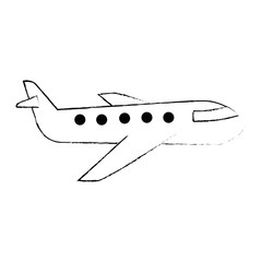 airplane flying isolated icon