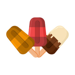 Summer Fresh Popsicle Ice Vector Illustration Symbol Design