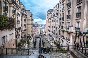 Fototapeta na wymiar Staircase Montmartre - Paris