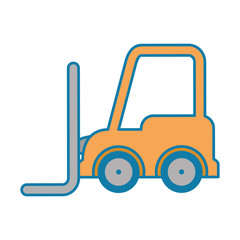 forklift vehicle isolated icon