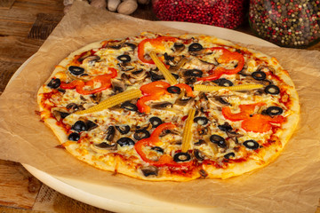 Tasty vegetarian pizza