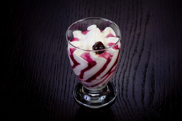 Delicious blackberry ice cream