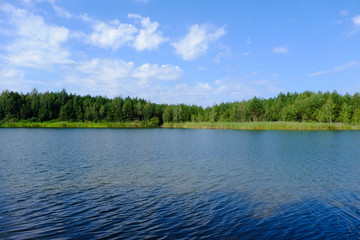 Obraz na płótnie Canvas blue lake, Zhitomir, Ukraine