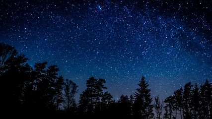 Starry night sky 4k timelapse. 3840x2160, UHD