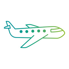 airplane flying isolated icon