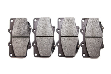 Brake pads on white background