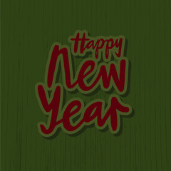 Vector illustration of new year text for typography poster, calendar, greeting card or postcard.