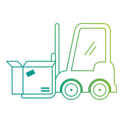 forklift vehicle with boxes