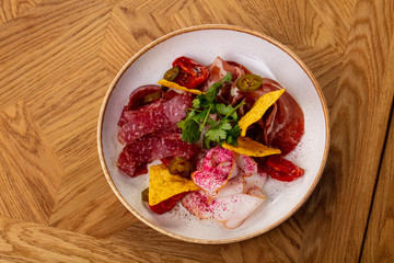 Spanish sausages plate