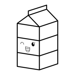 kawaii milk box icon