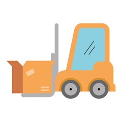 forklift vehicle with boxes