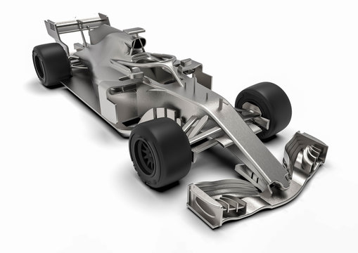 F1 car radiography / 3D render of an F1 car 